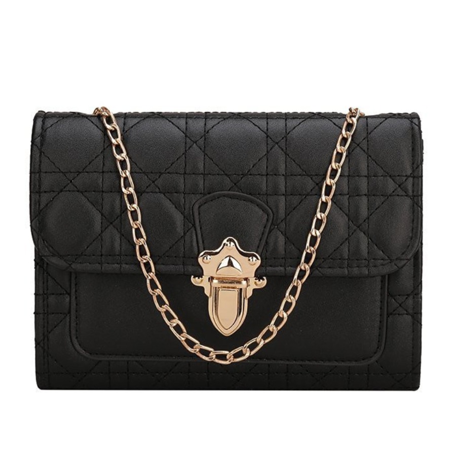 

Lovely Casual Chain Strap Black Crossbody Bag