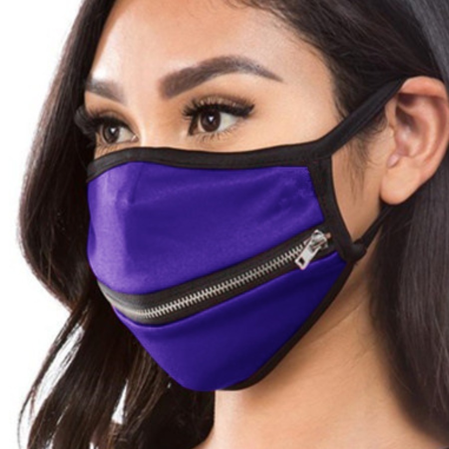 

Lovely Street Zipper Design Blue Face Mask