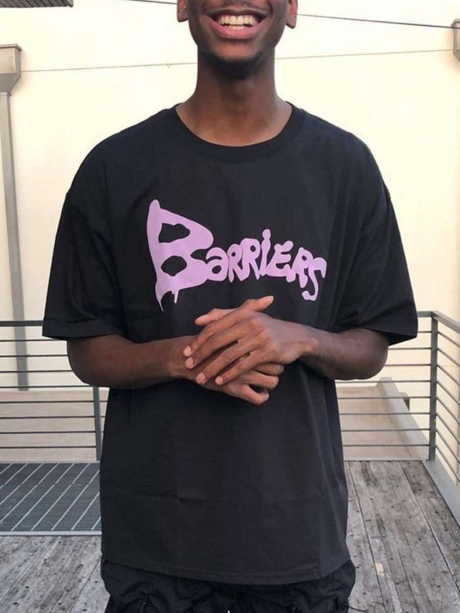 

Lovely Men Casual O Neck Letter Print Black T-shirt