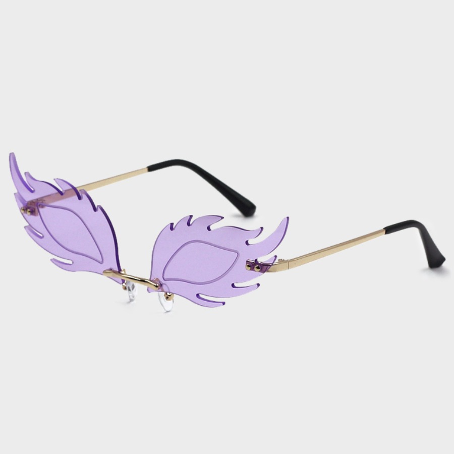 

LW Chic Asymmetrical Purple Sunglasses