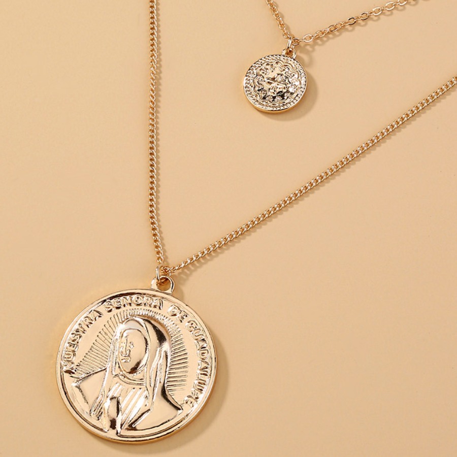 

Lovely Casual Coin Decor Gold Multilayer Necklace