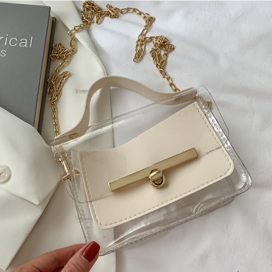 

Lovely Casual See-through Beige Crossbody Bags