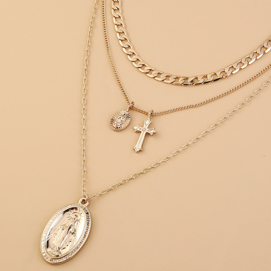 

Lovely Casual Coin Decoration Gold Multilayer Necklace