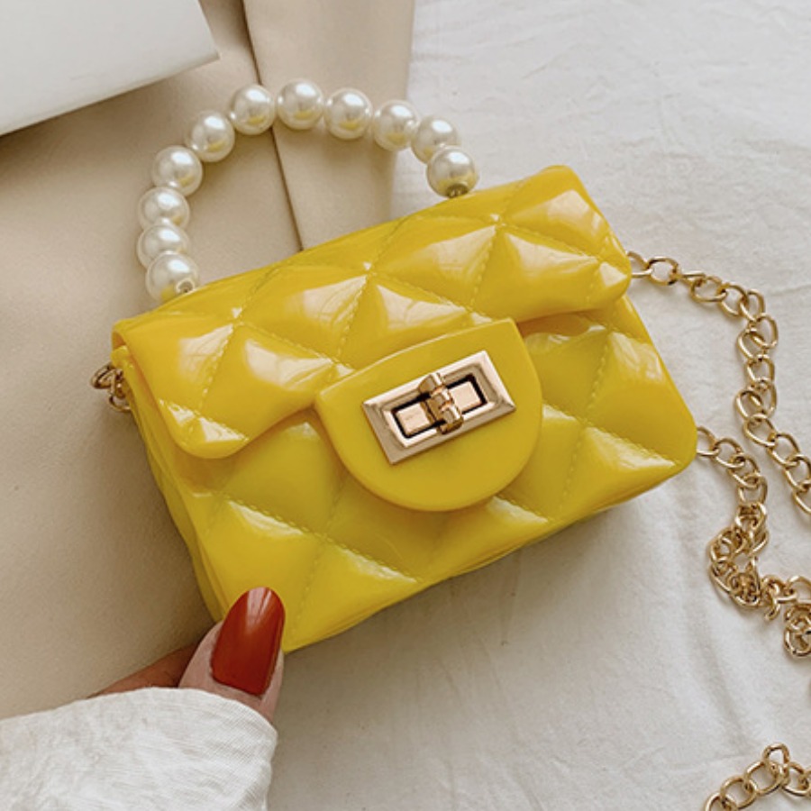 

Lovely Casual Pearl Decoration Yellow Crossbody Bags