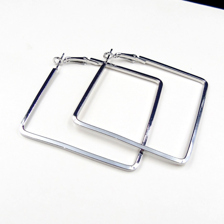 

Lovely Casual Square Silver Earring