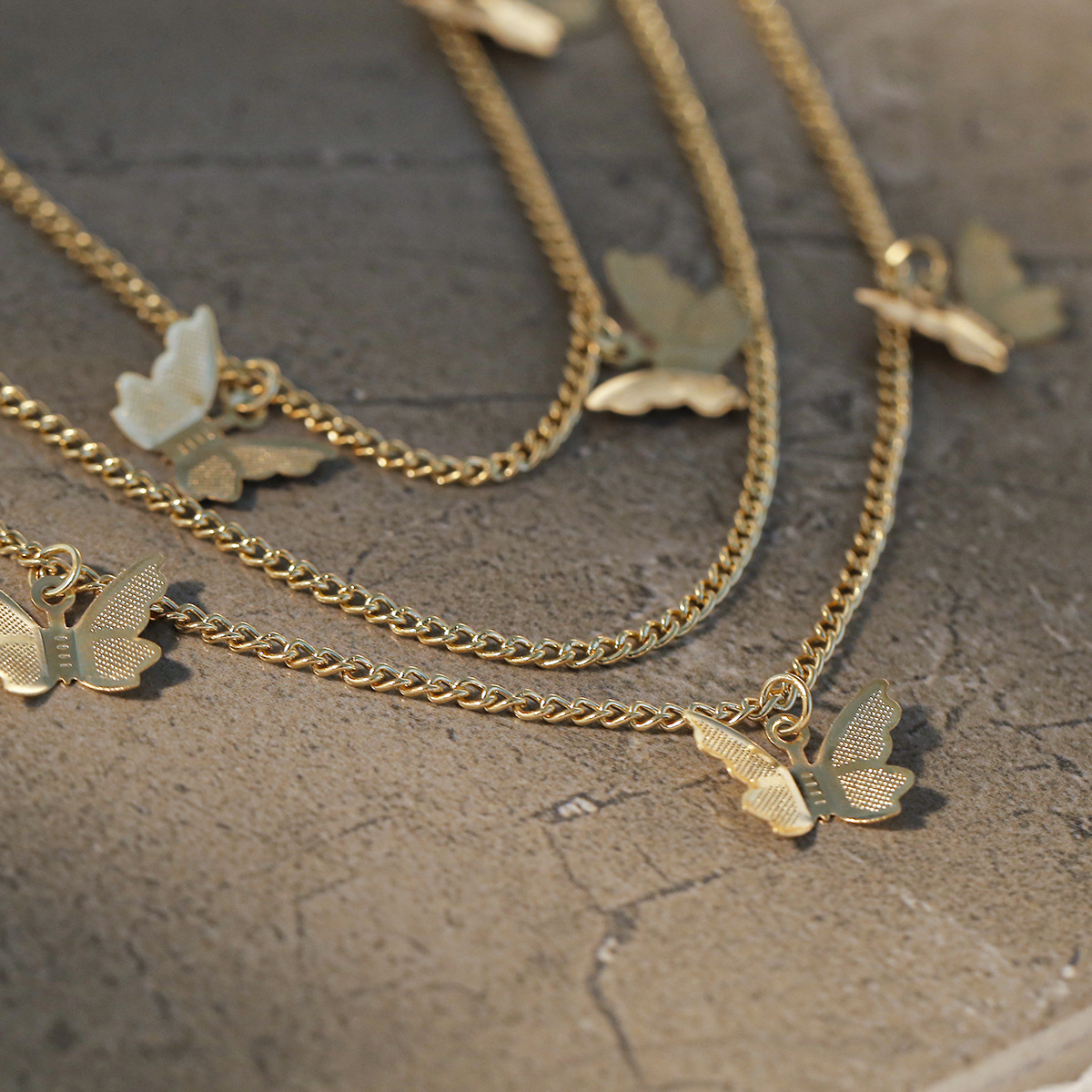 

Lovely Casual Butterfly Gold Body Chain