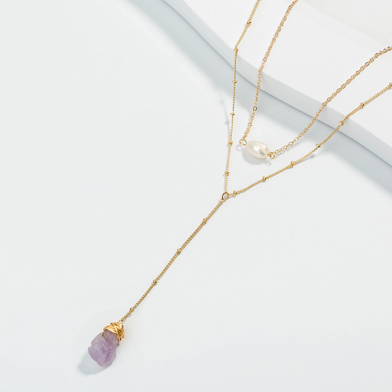 

Lovely Casual Tassel Design Gold Multilayer Necklace