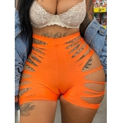 Lovely Sexy High-waisted Ripped Croci Shorts