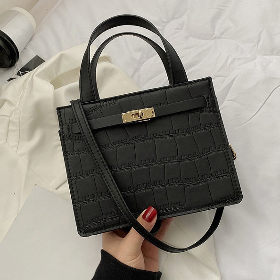 

Lovely Casual Crocodile Pattern Black Crossbody Bag
