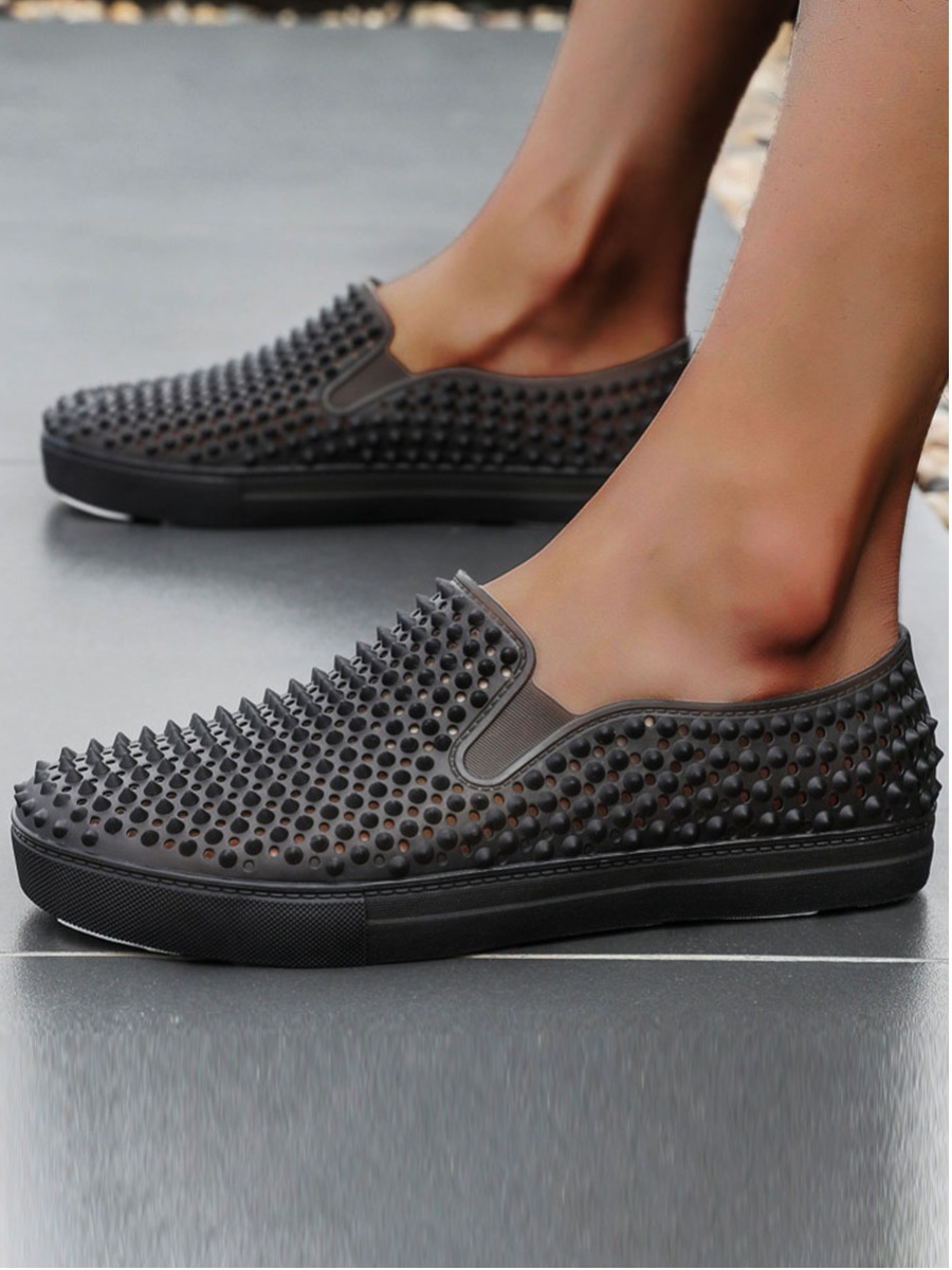 

Lovely Men Casual Hollow-out Black Flats