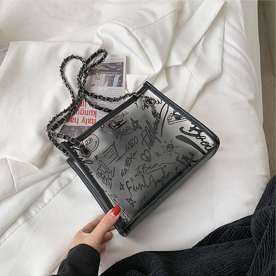 

Lovely Casual Letter Print Black Crossbody Bag