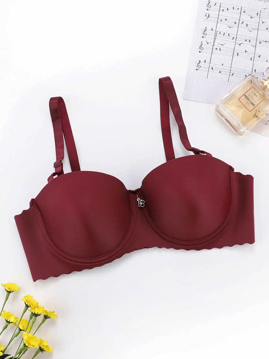 

LW SXY Casual Scalloped Red Bra