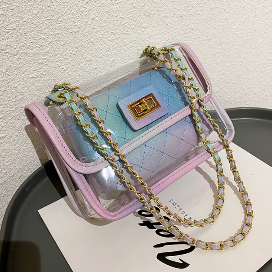 

Lovely Casual Gradient See-through Shoulder Bag