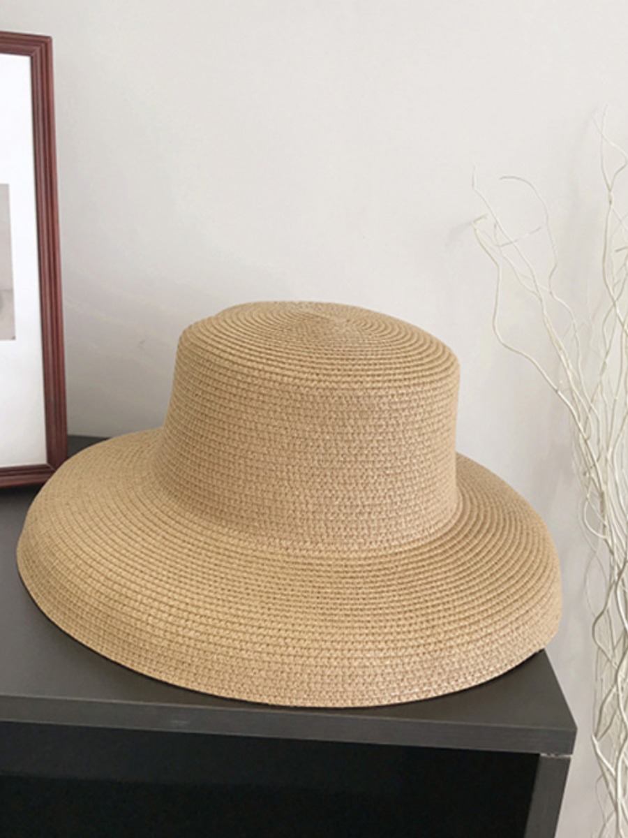 

Lovely Boho Straw Khaki Hat