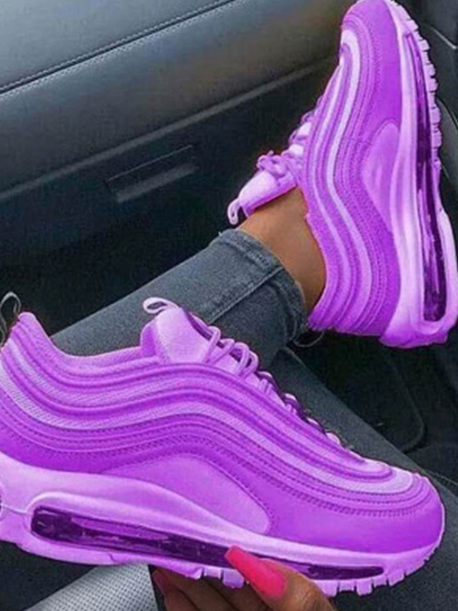 

LW Sporty Round-toe Purple Sneakers