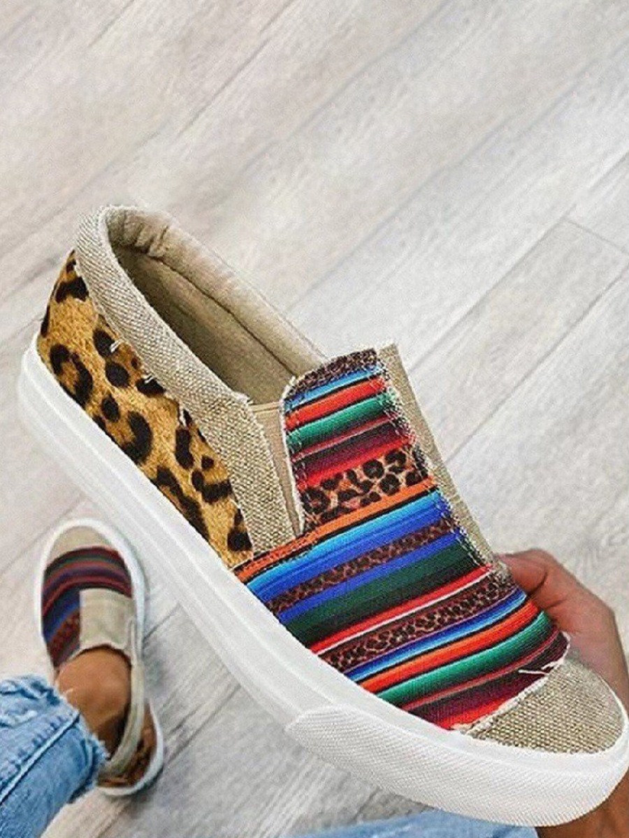 

Lovely Casual Leopard Print Multicolor Flats, Multi