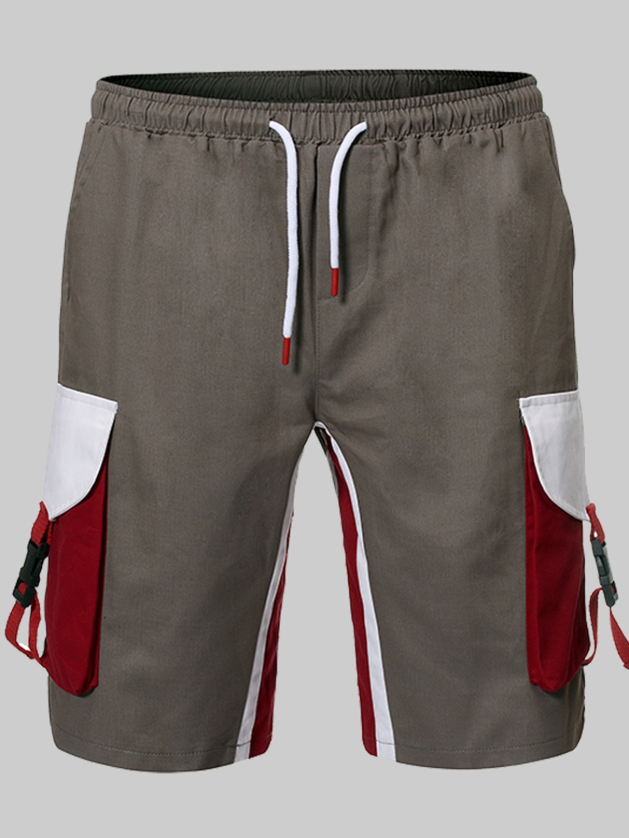 

Lovely Men Drawstring Side Pocket Grey Shorts