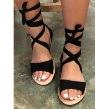 

LW Casual Tie Leg Black Sandals