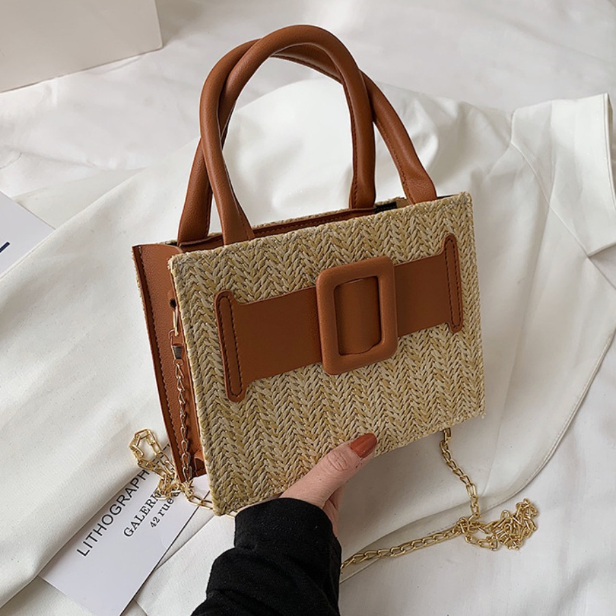 

Lovely Casual Chain Strap Brown Crossbody Bag