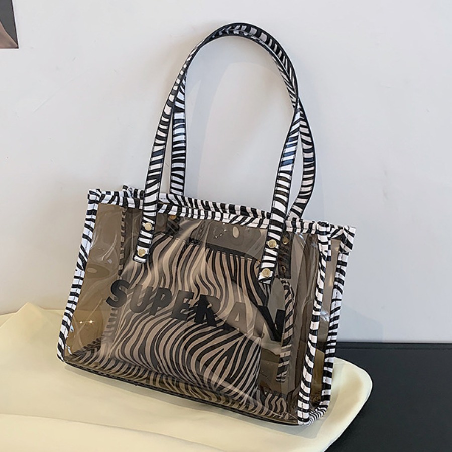 

Lovely Casual Striped Black Shoulder Bag
