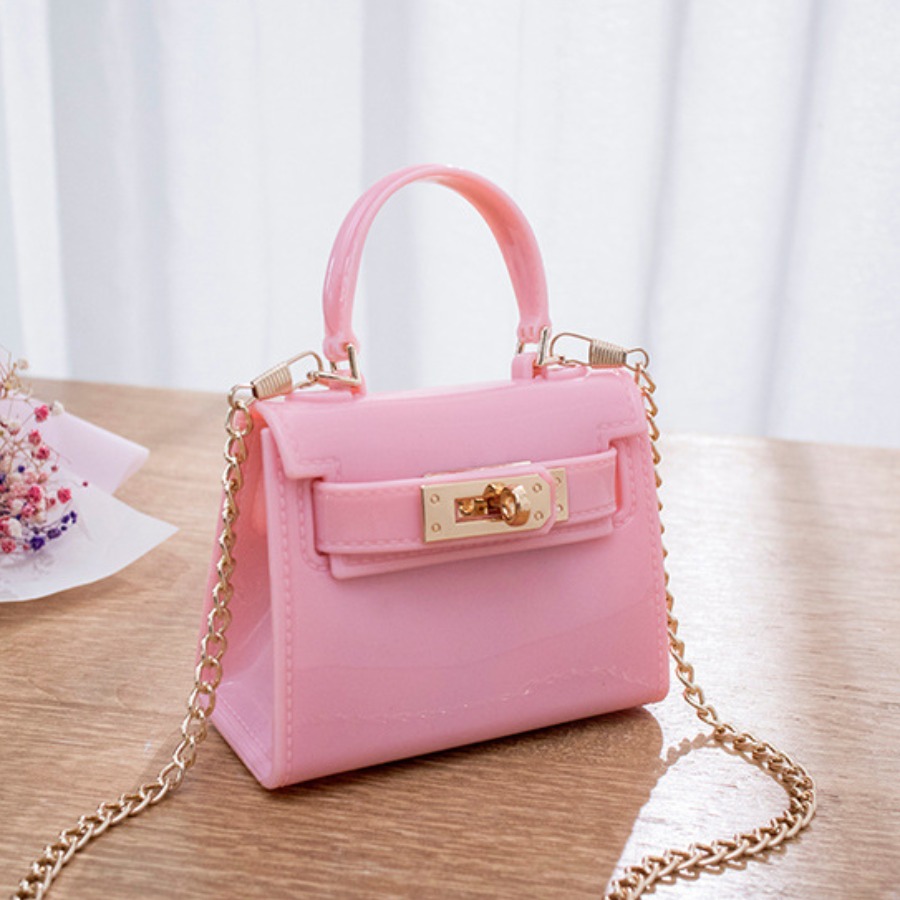 

LW Casual Chain Strap Pink Crossbody Bag