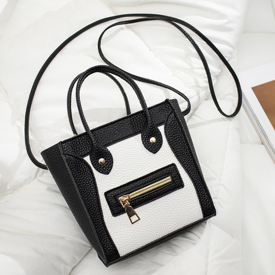 

Lovely Casual Color-lump Black Crossbody Bag