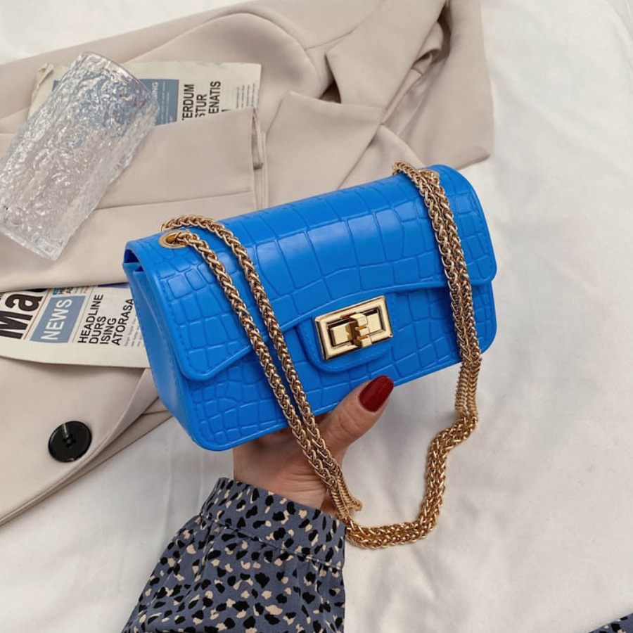 

Lovely Casual Chain Strap Blue Shoulder Bag