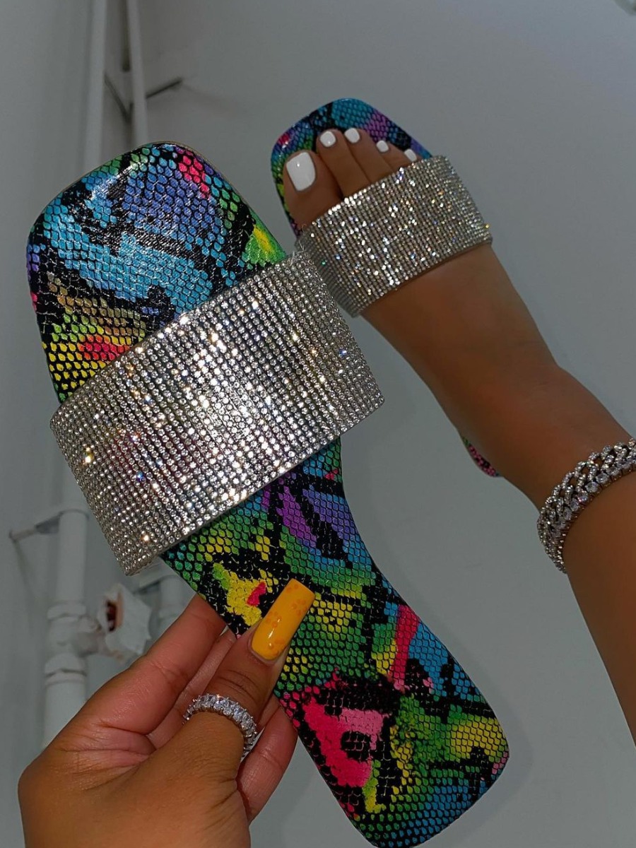 

Lovely Casual Animal Print Multicolor Slippers, Multi