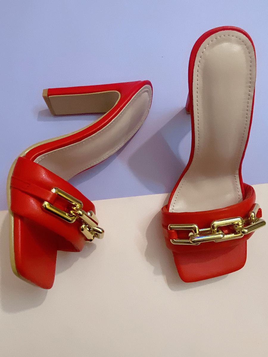 

LW Sexy Chain Decoration Red Heels