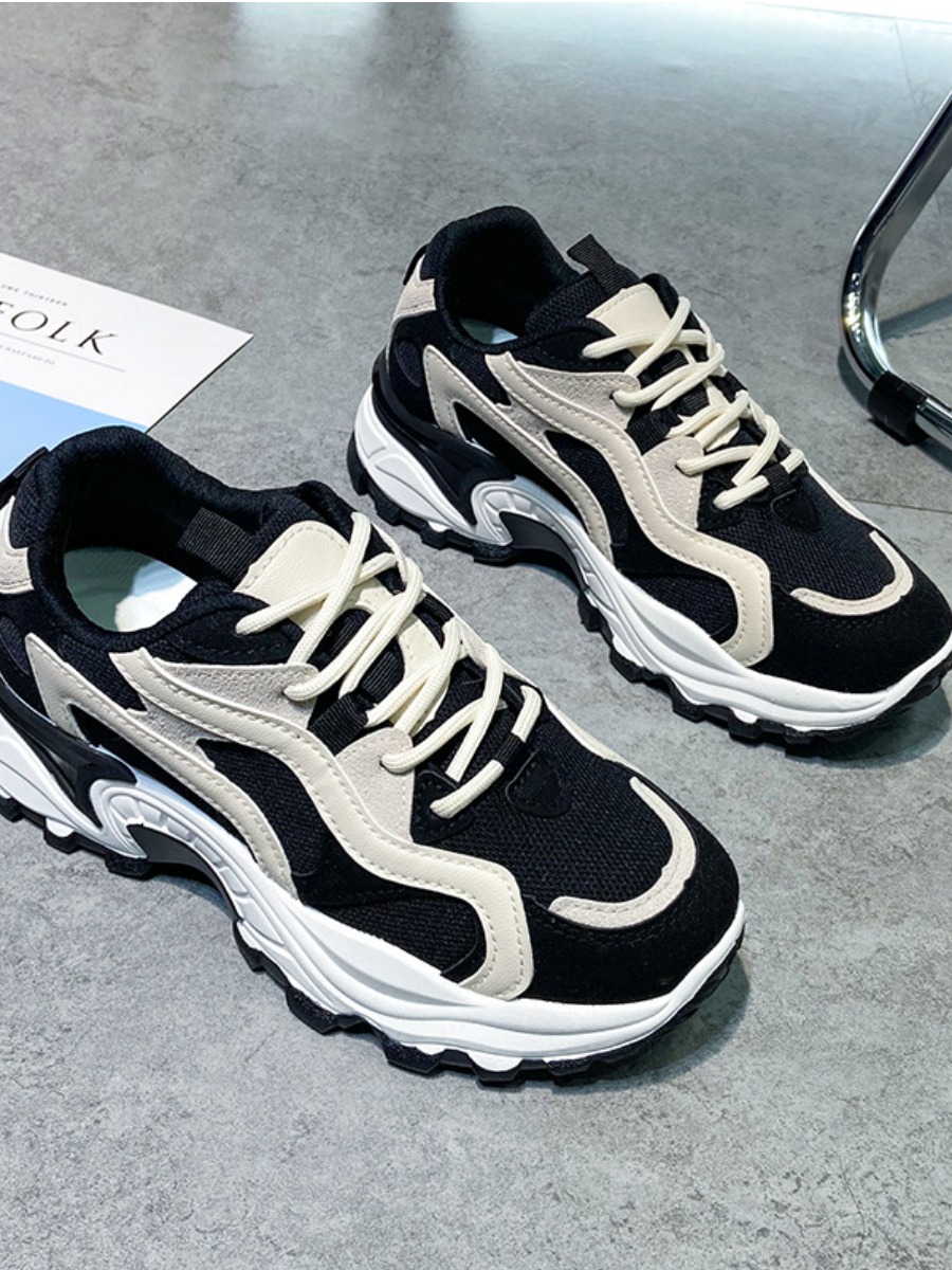 

Lovely Sporty Chunky Sole Black Sneakers