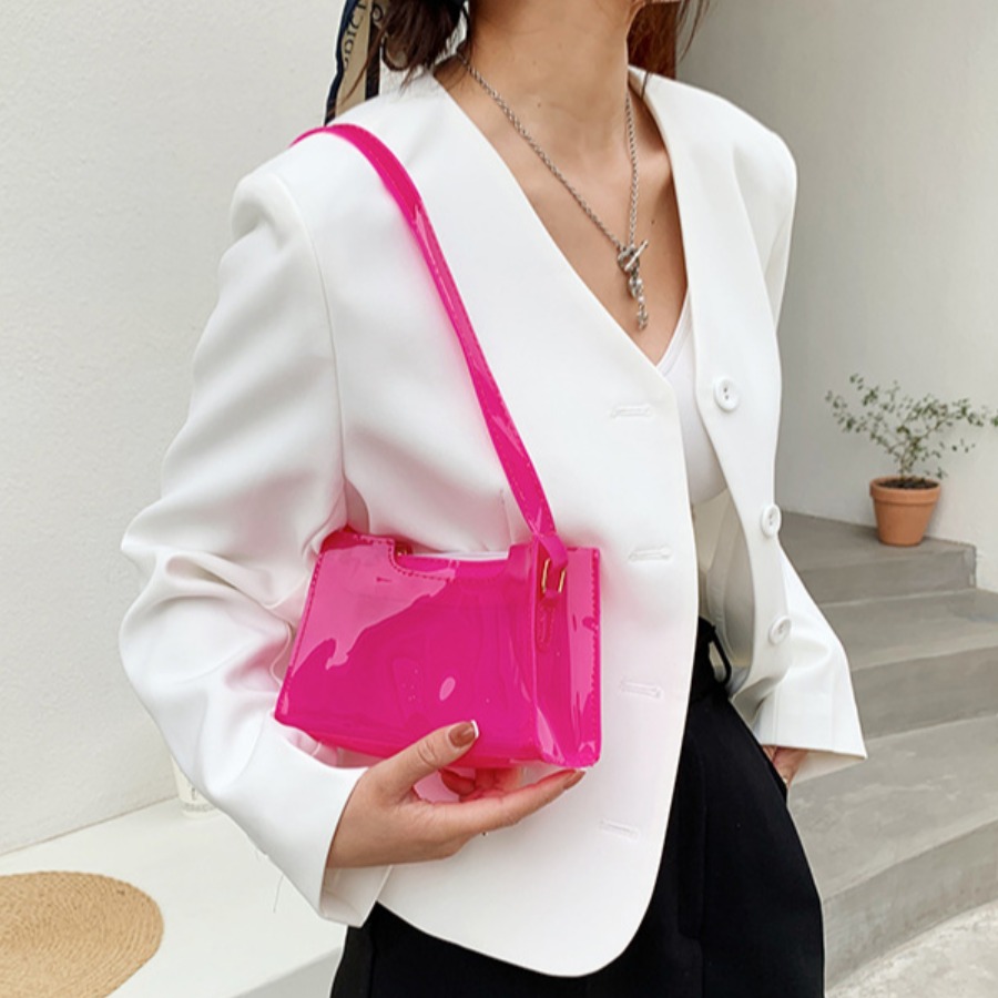 

LW Casual Rectangular Rose Red Shoulder Bag