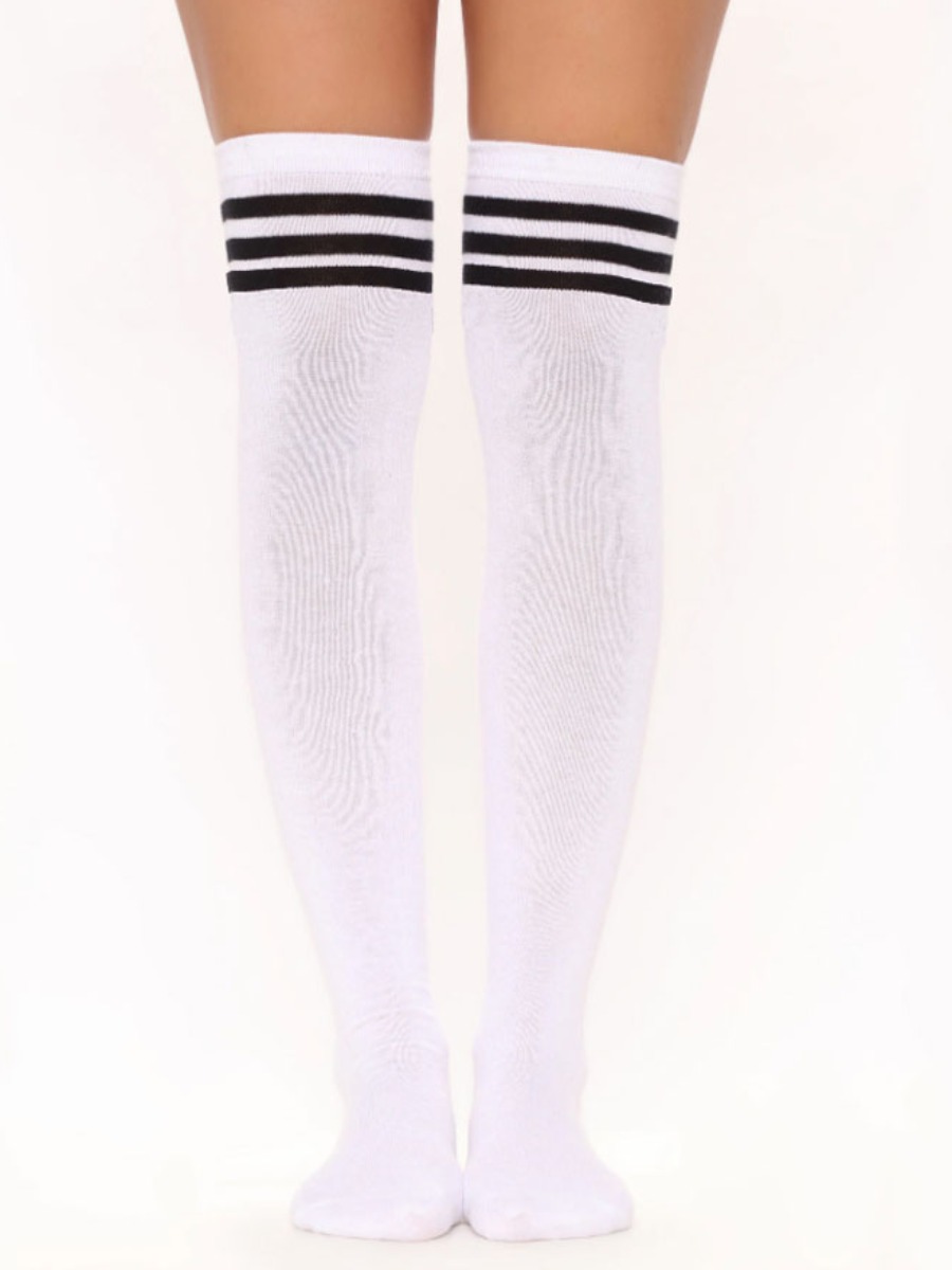 

LW Sporty Striped Black Socks