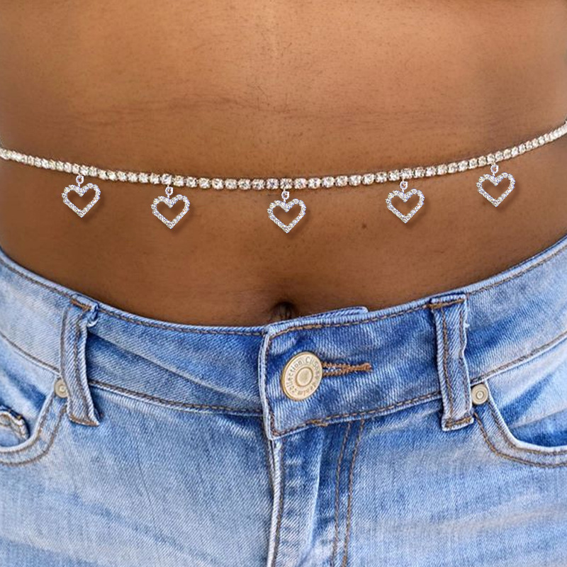 

Lovely Casual Heart-shaped Decoration Silver Body Chain