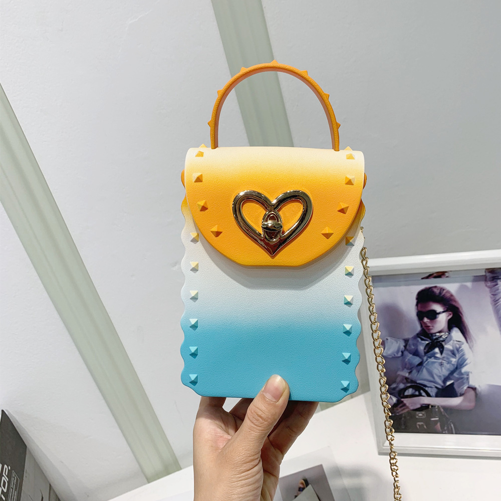 

LW Casual Gradient Rivet Decoration Baby Blue Messenger Bag