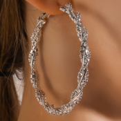 LW Street Circular Silver Earring