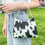 LW Casual Cow Print White Crossbody Bag