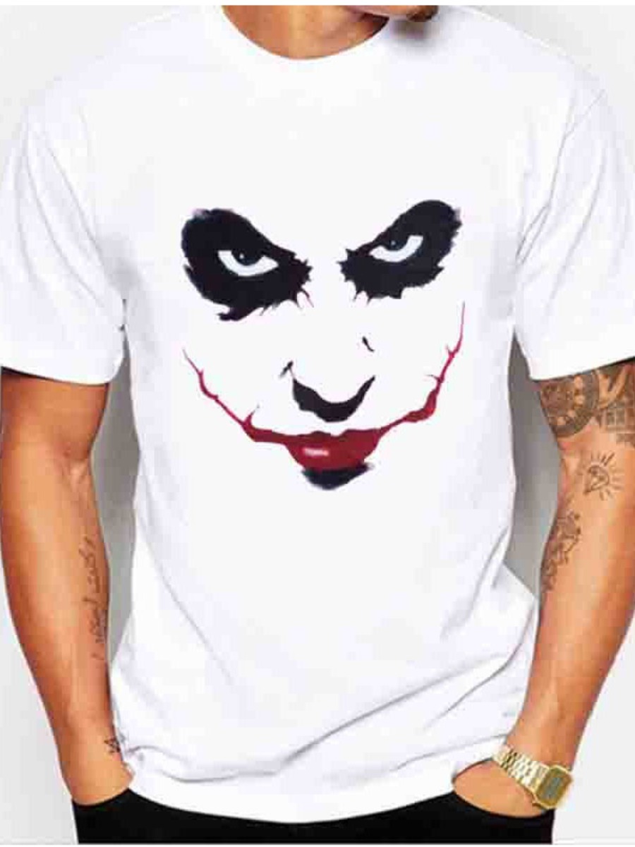 

LW Men Leisure Print White T-shirt
