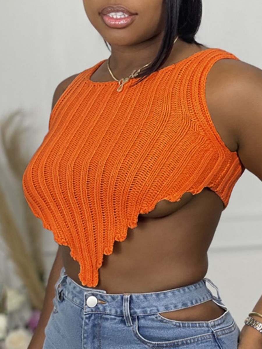 

Lovely Sexy Scalloped Asymmetrical Croci Camisole