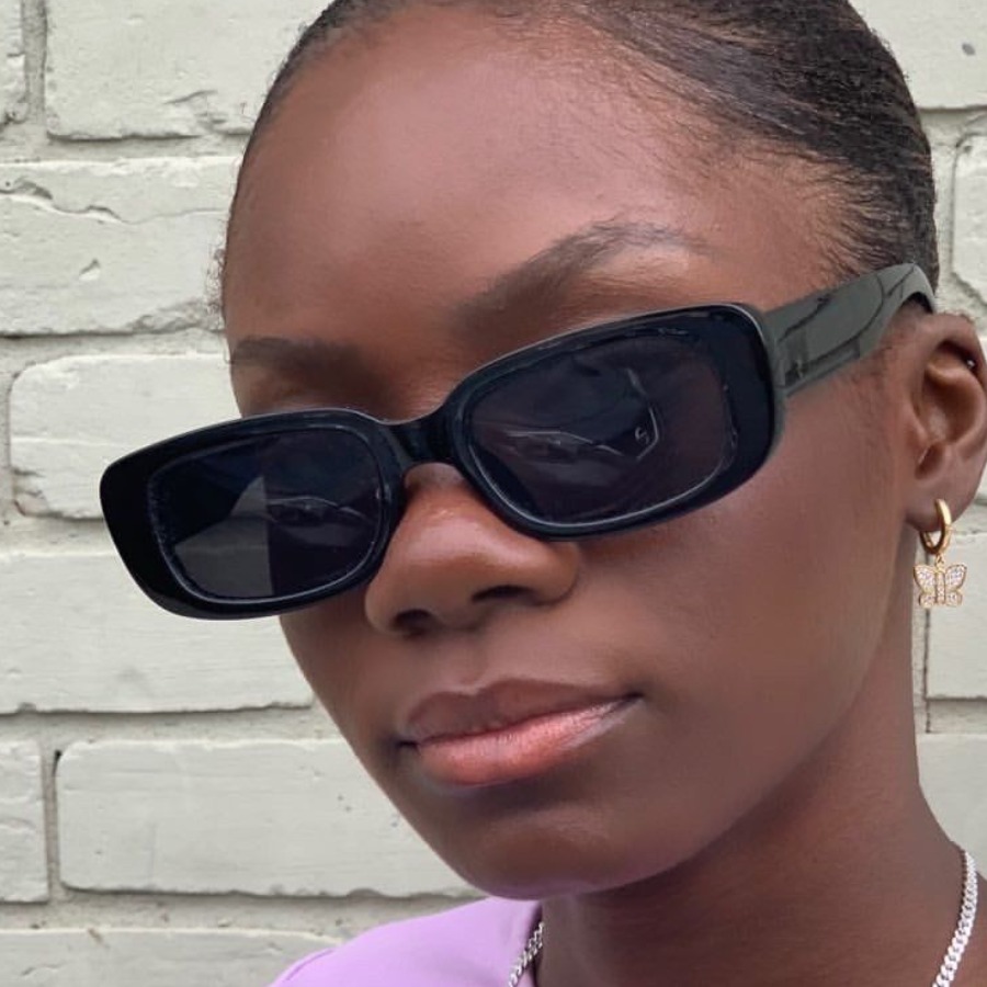 Lovely Street Regular Frame Black Sunglasses