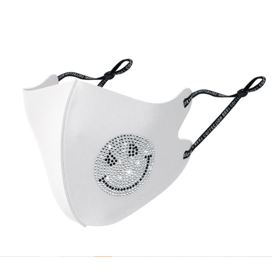 

LW Casual Sequined Cartoon White Face Mask