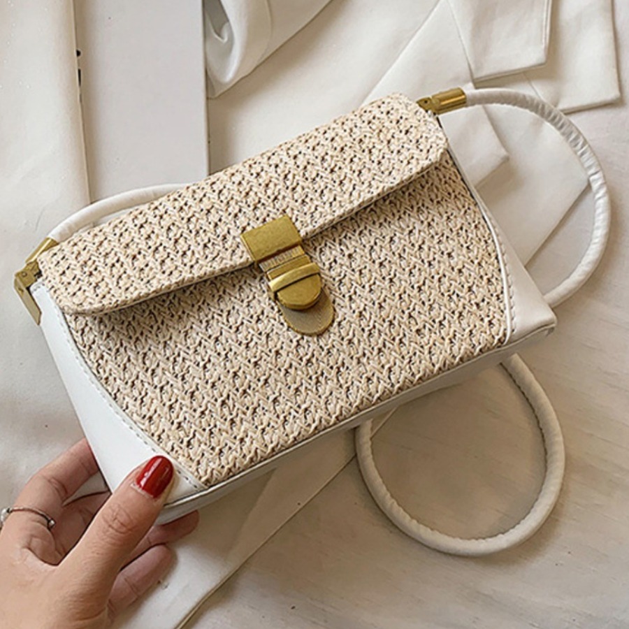 

LW Casual Patchwork White Crossbody Bag