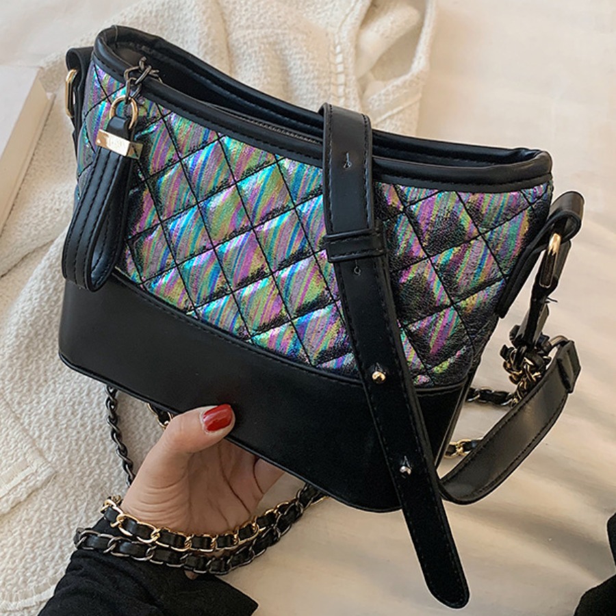 

Lovely Casual Metal Accessories Decoration Black Crossbody Bag