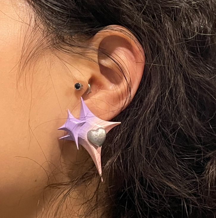 

LW Street Star Decoration Purple Earring