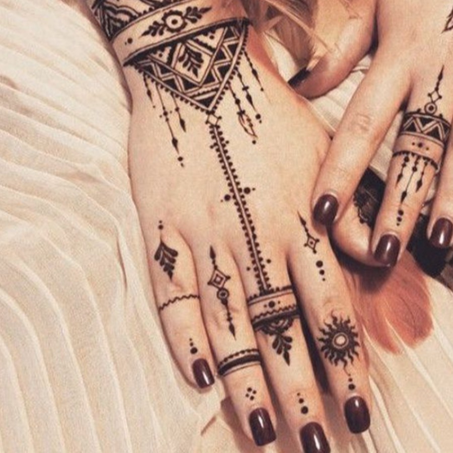 

LW Synthetic Casual Mixed printing Body Tattoos, Black