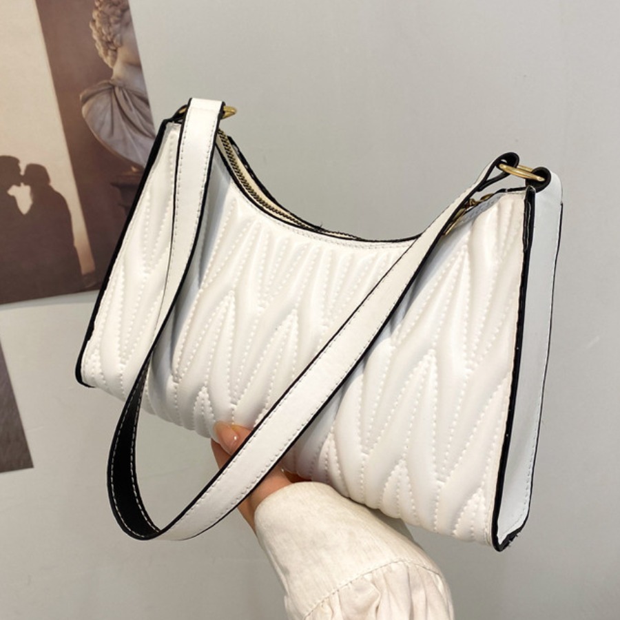 

Lovely Simple Fold Shoulder Bag, White