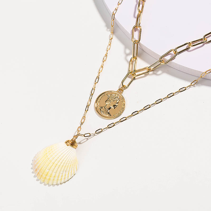 

Lovely Casual Coin Decoration Hollow-out Gold Necklace