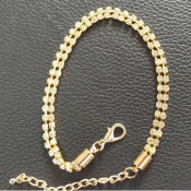 LW Casual Pearl Chain Decoration Gold Anklet