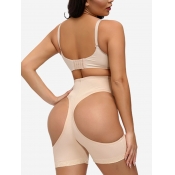 LW Casual High-waisted Hollow-out Skin Color Corse