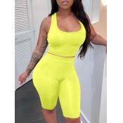 LW Bodycon Crop Top Shorts Set