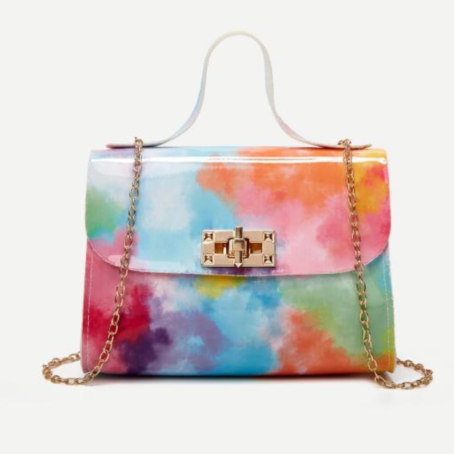 

LW Tie-dye Chain Strap Crossbody Bag, Multi
